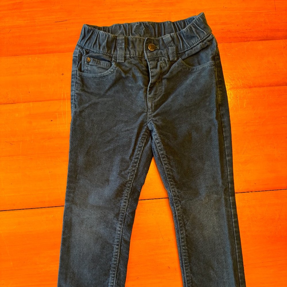 Jacadi Navy Corduroy Straight Leg Pants (4T)